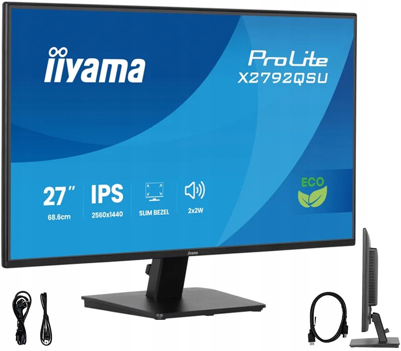 Iiyama ProLite X2792QSU-B1 27" Ips Wqhd Led 120Hz monitor /hdmi, Dp/