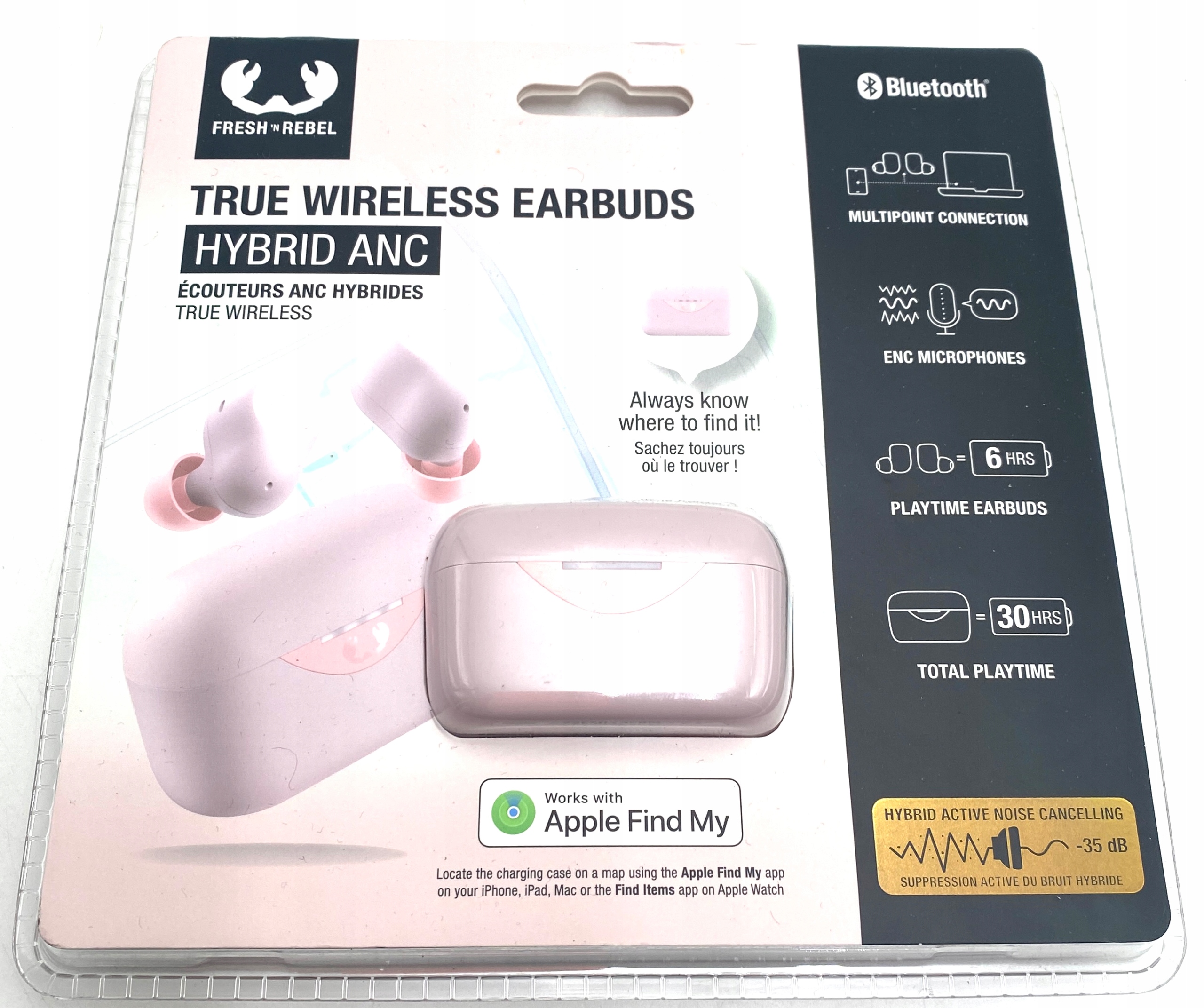 Słuchawki bezprzewodowe dokanałowe Fresh 'n Rebel Różowe