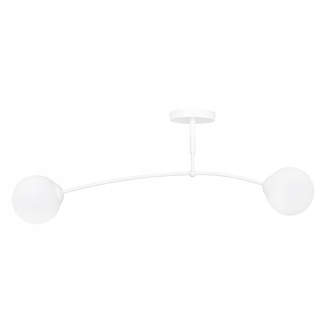 Klasická stropná lampa Pregos 2 White, tienidlo, biela