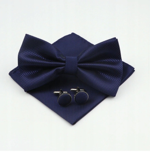 

Mucha Spinki Poszetka granatowa