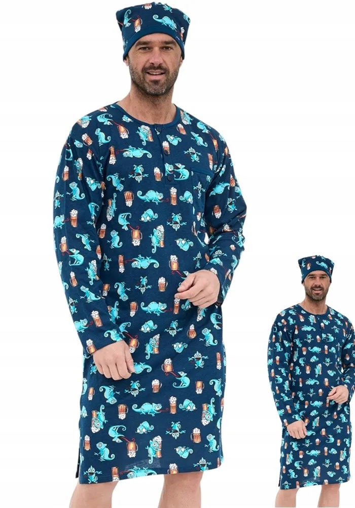 Pánská noční košile Cornette 110 XXL 52 Granátová