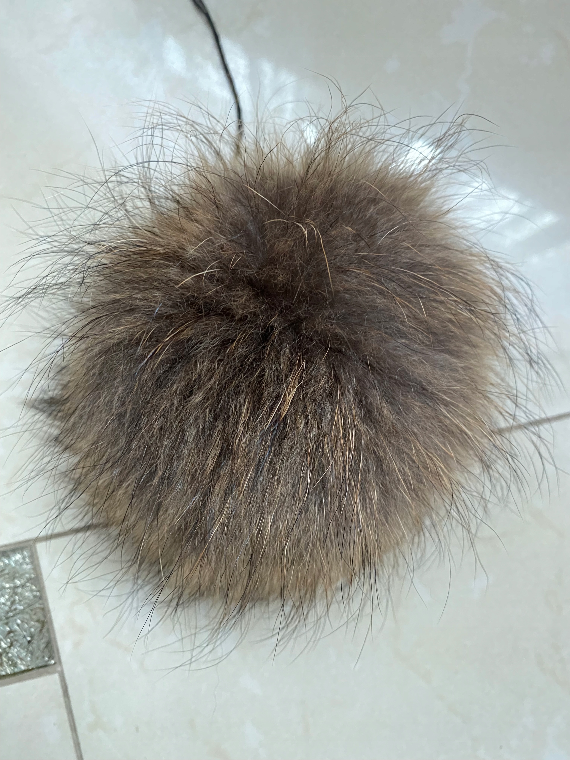 

Pompon Bąbel Lis Jenot Naturalny Do Czapki