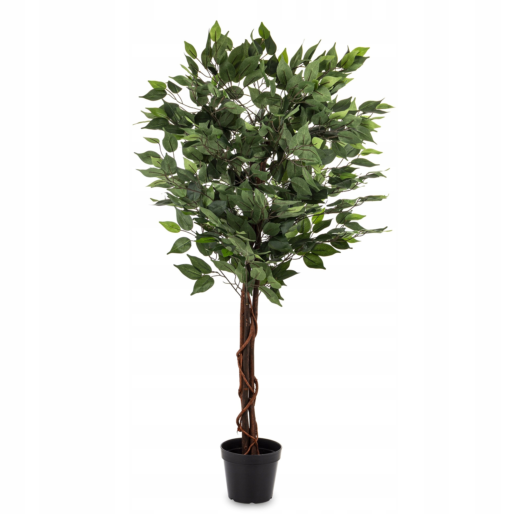 Roślina Fikus sztuczny krzew drzewko sztuczne 125 cm zielone w donicy