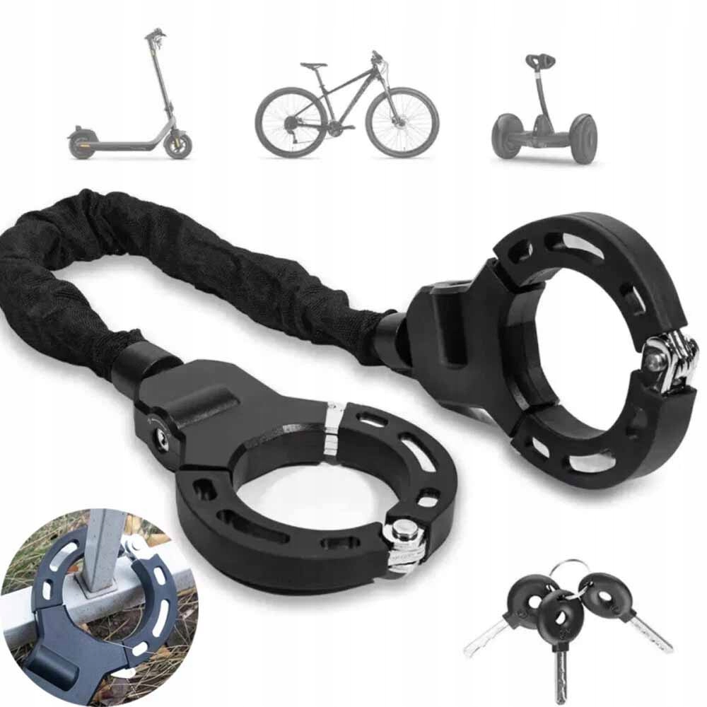 Zapięcie kajdankowe do hulajnogi elektrycznej do rowerów i hulajnogów 90CM
