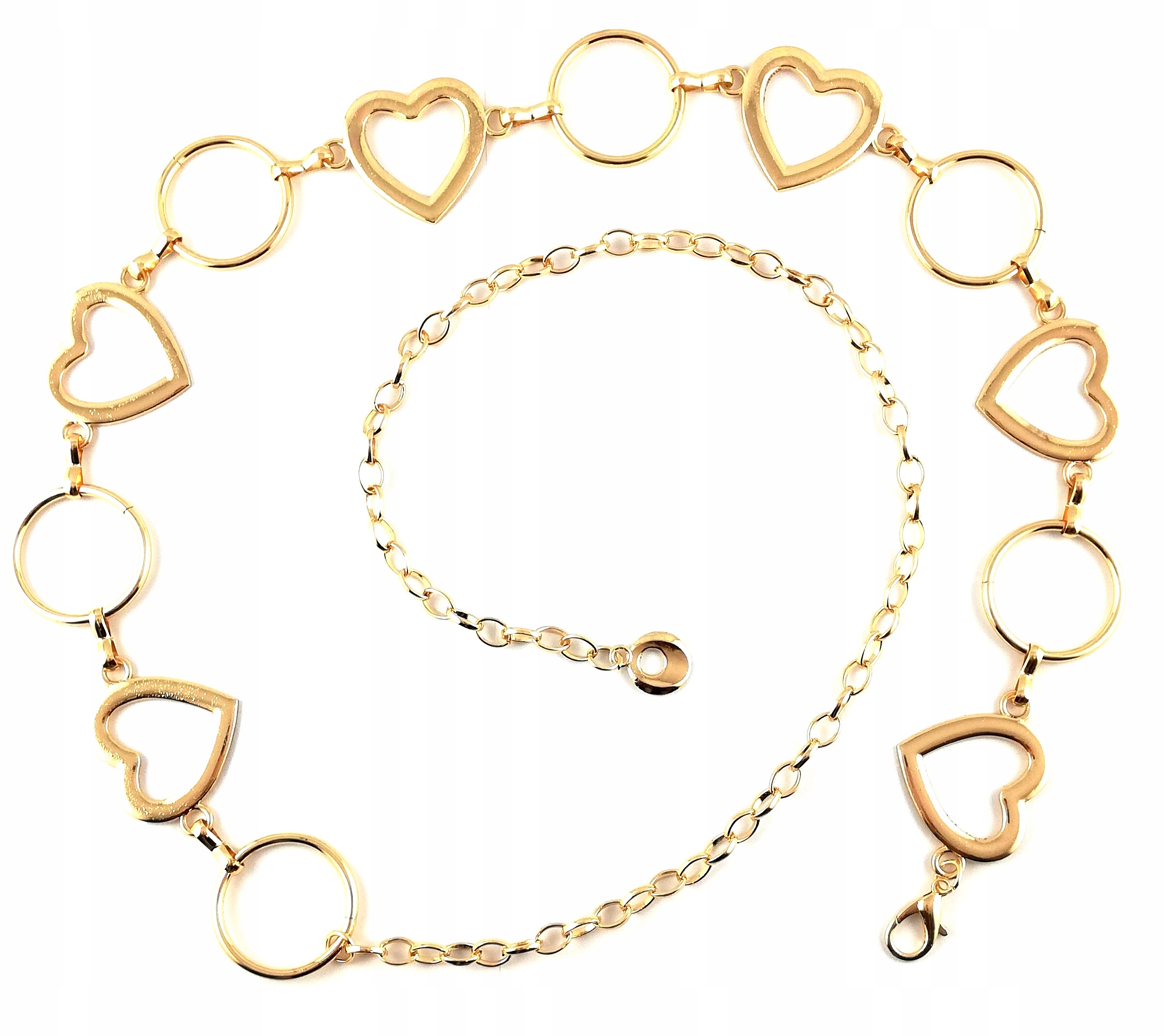 

Ozdobny Pasek Metalowy Łańcuszek Złoty