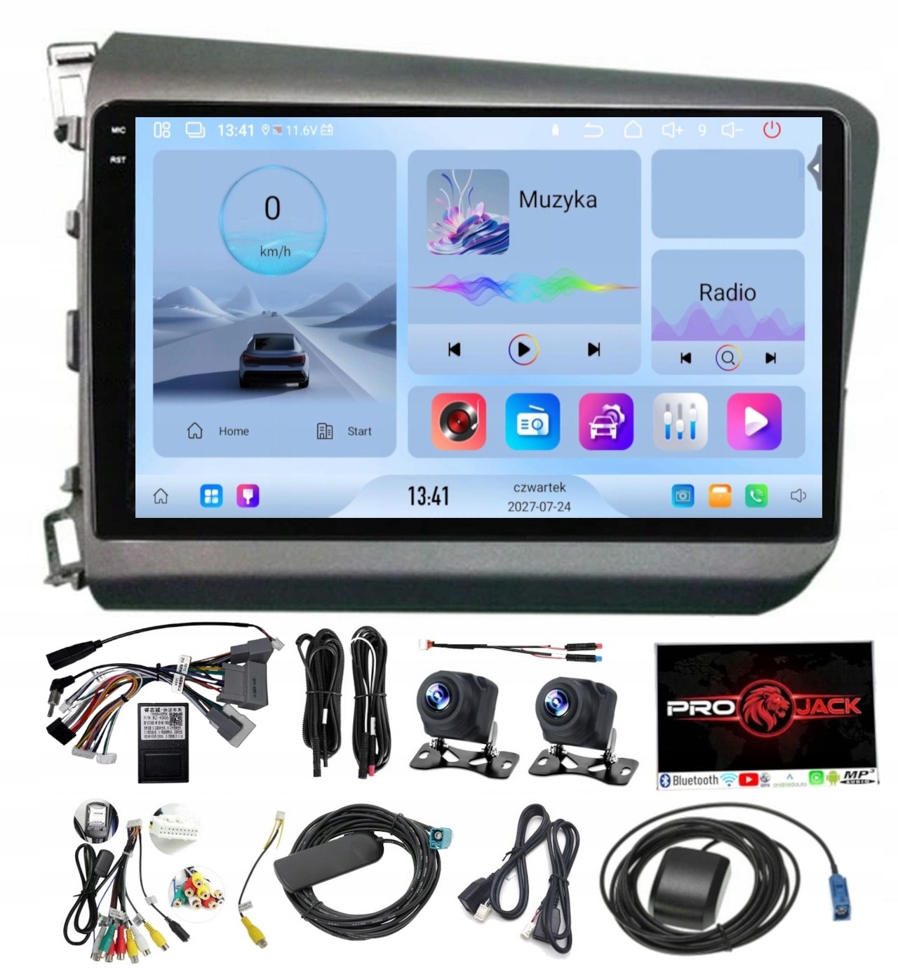 Rádio Navigace Carplay Gps Android Honda CIVIC 2012-2015 4GB 64GB Sim
