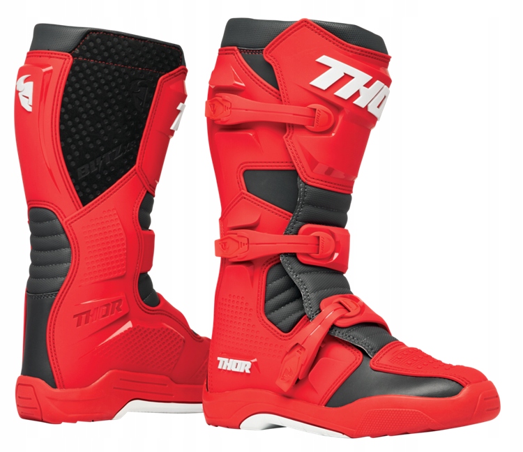 Thor Boot Blitz Xr Red/charcoal pánske cross enduro off-roadové topánky 8 42