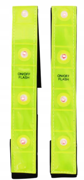 OPASKA taśma ODBLASKOWA LED migająca na rzep 2x Kod producenta 18B10