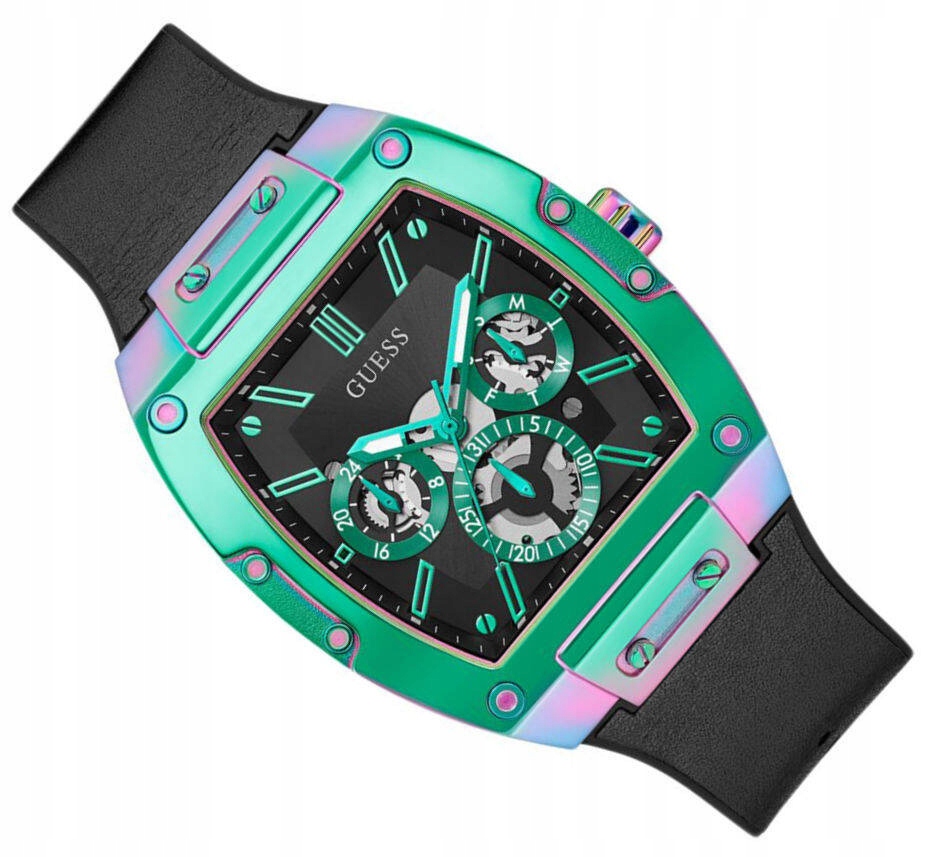 Pánské Sportovní Zelené Vodotěsné Hodinky Guess Phoenix GW0202G5 50M