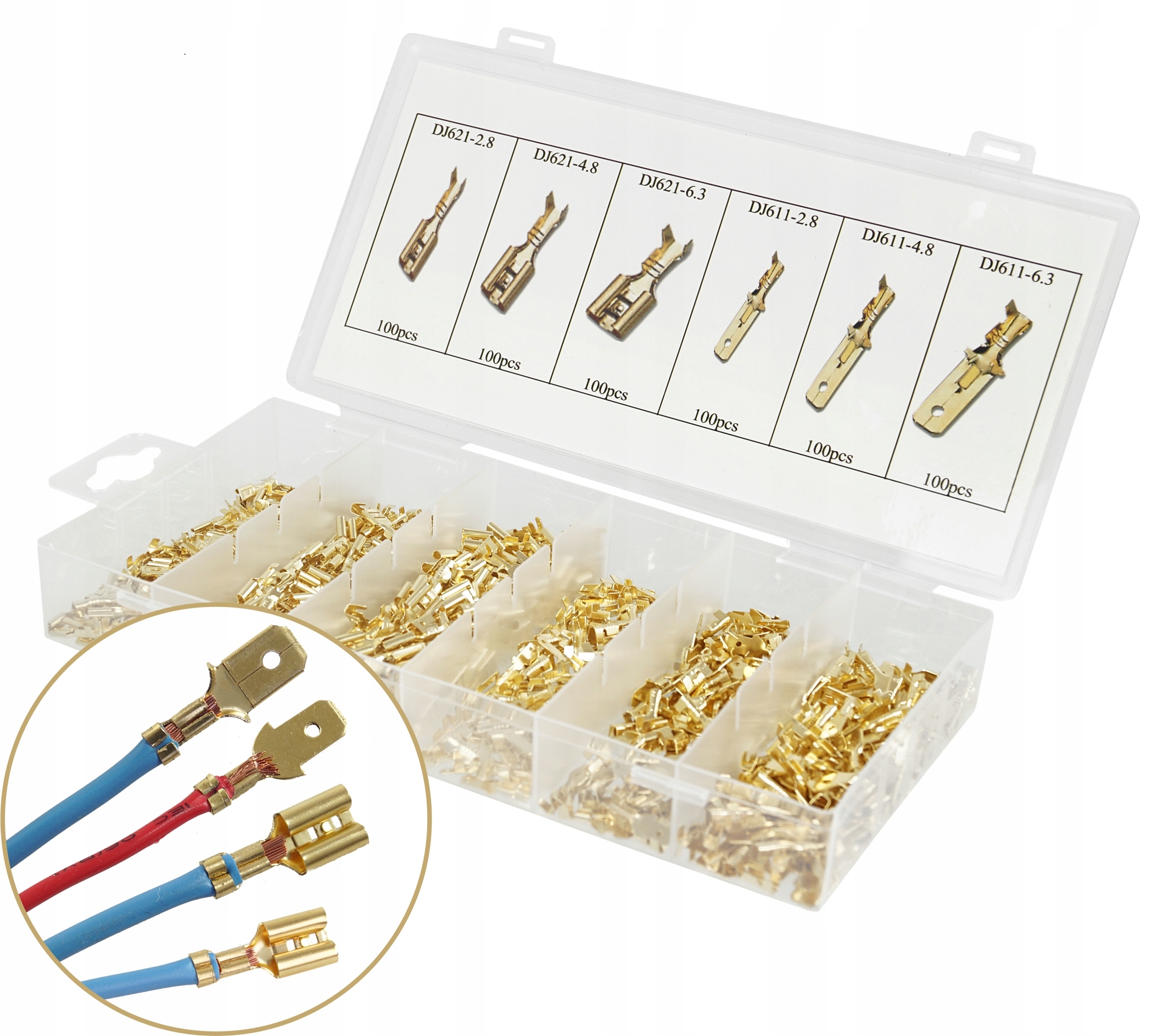 

Zestaw Konektorów Samochodowych Konektory 600 Szt.