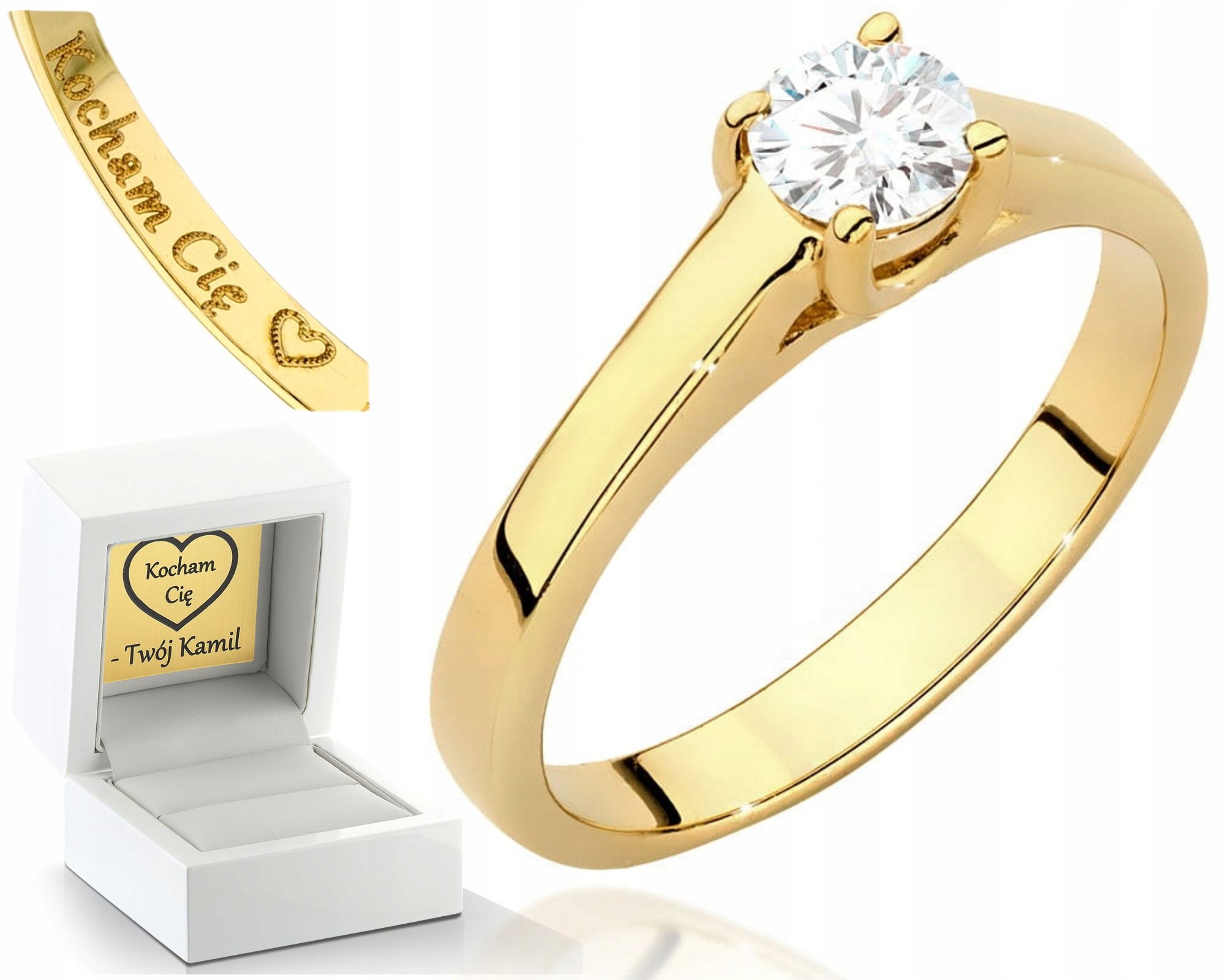 Zlatý Prstýnek S Diamantem 585 Gravírování Bonus