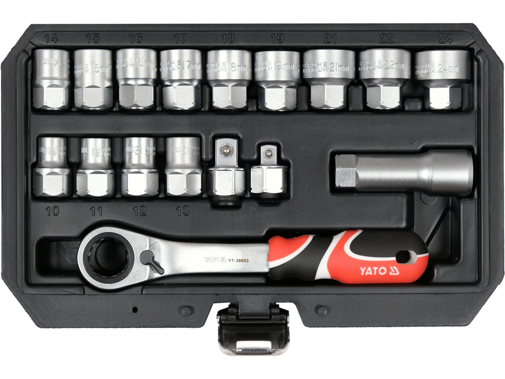 Zestaw Nasadek Przelotowych Spline 1/2" 3/8" Zawiera 17 Części
