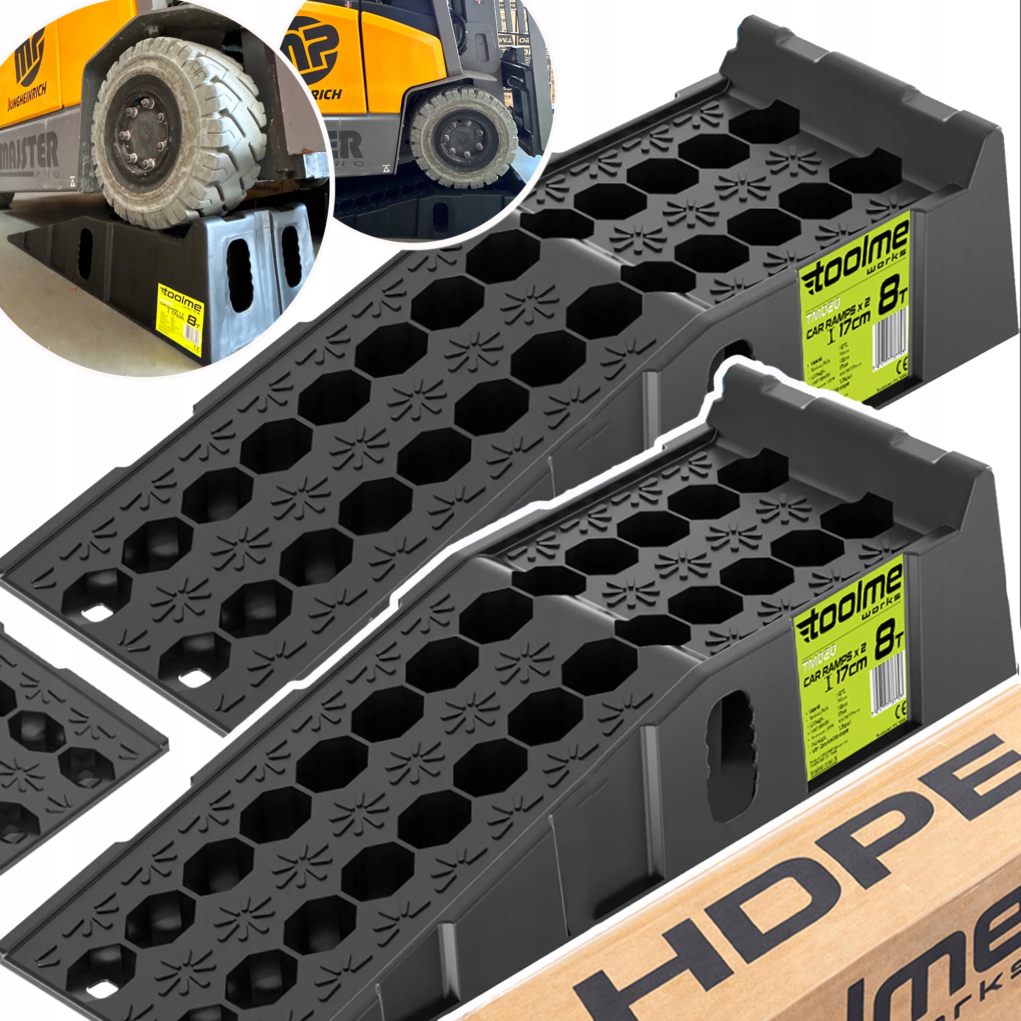 Automobilové nájezdy 8T rampa Kobyłki TM020 toolme Hdpe nejsilnější