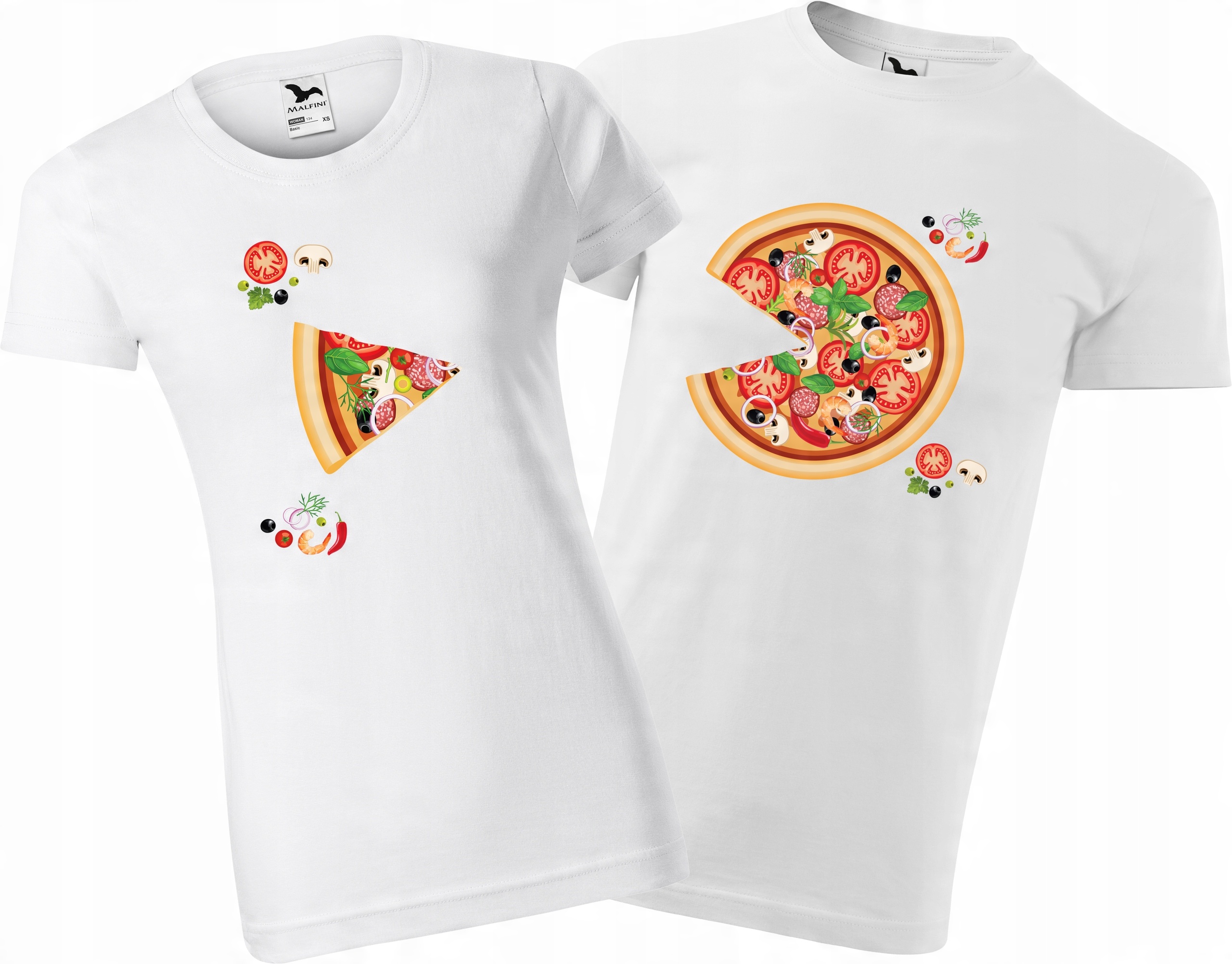 

Zestaw koszulek dla par Pizza walentynki t-shirt