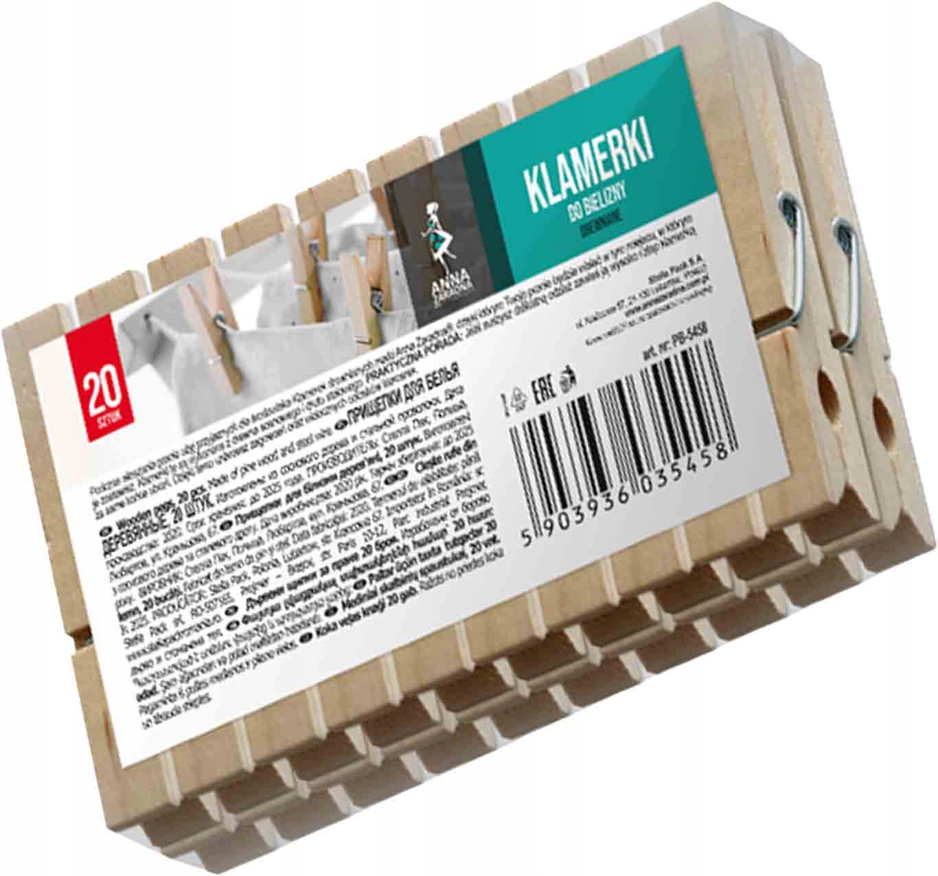 

Klamerki Do Bielizny *az* 20 szt. Drewniane