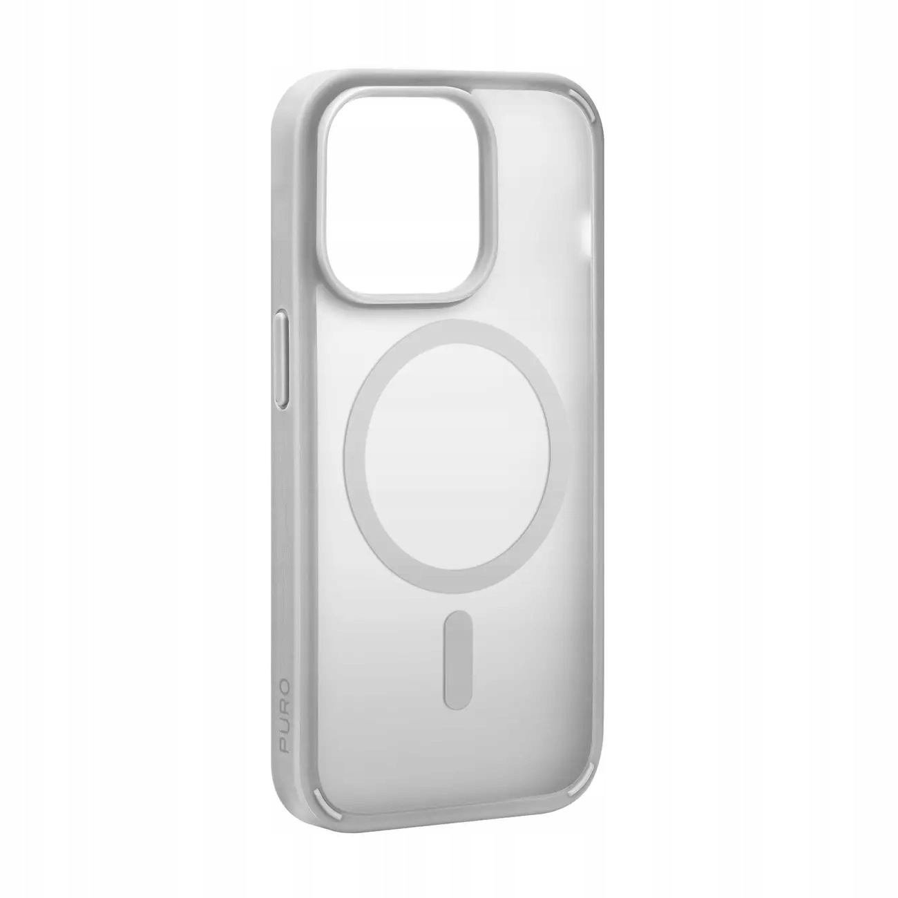 Etui silikonowe Puro Gradient MagSafe do iPhone 15 Pro Max srebrne Puro