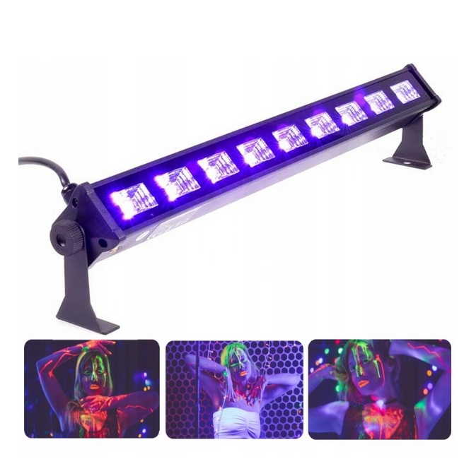 Led Lišta Ultrafialová Uv Efekt LIGHT4ME Led Bar Uv 9 Bílá 9x3W