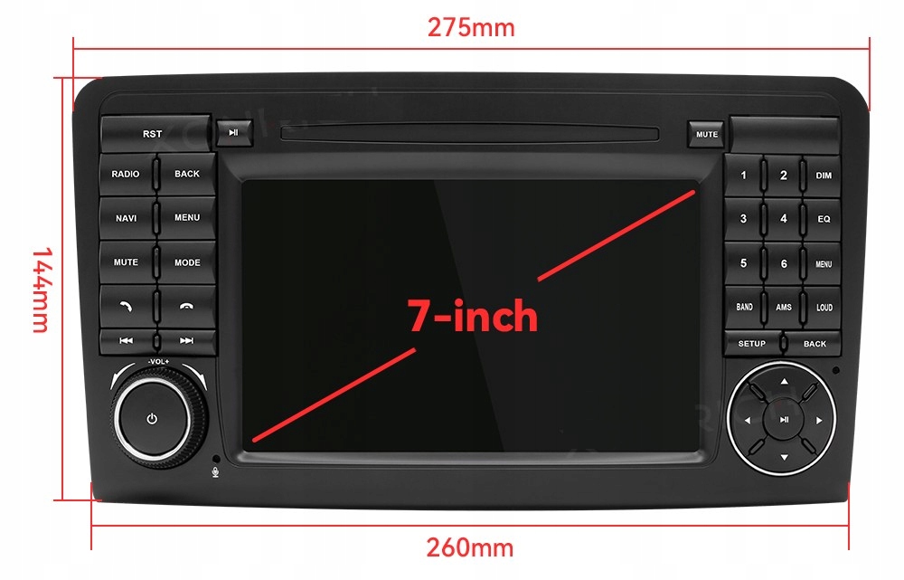 Radio Android GPS MERCEDES W164 WiFi PL ML GL 2/16 Komunikacja AirPlay Bluetooth GPS Wi-Fi