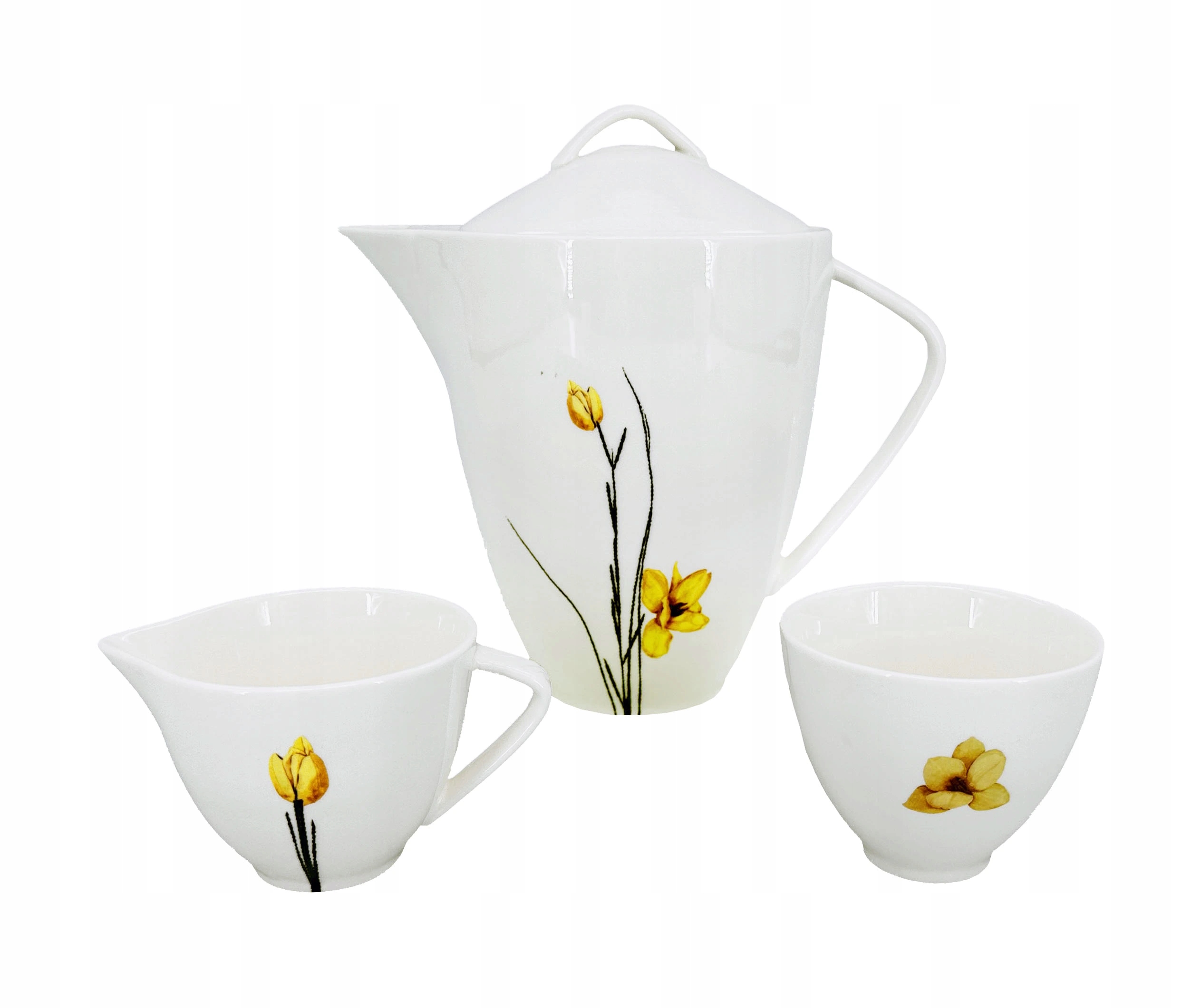 Čajová porcelánová súprava Spring (Kanvica 1600ml, mliečenka 150ml, cukornček