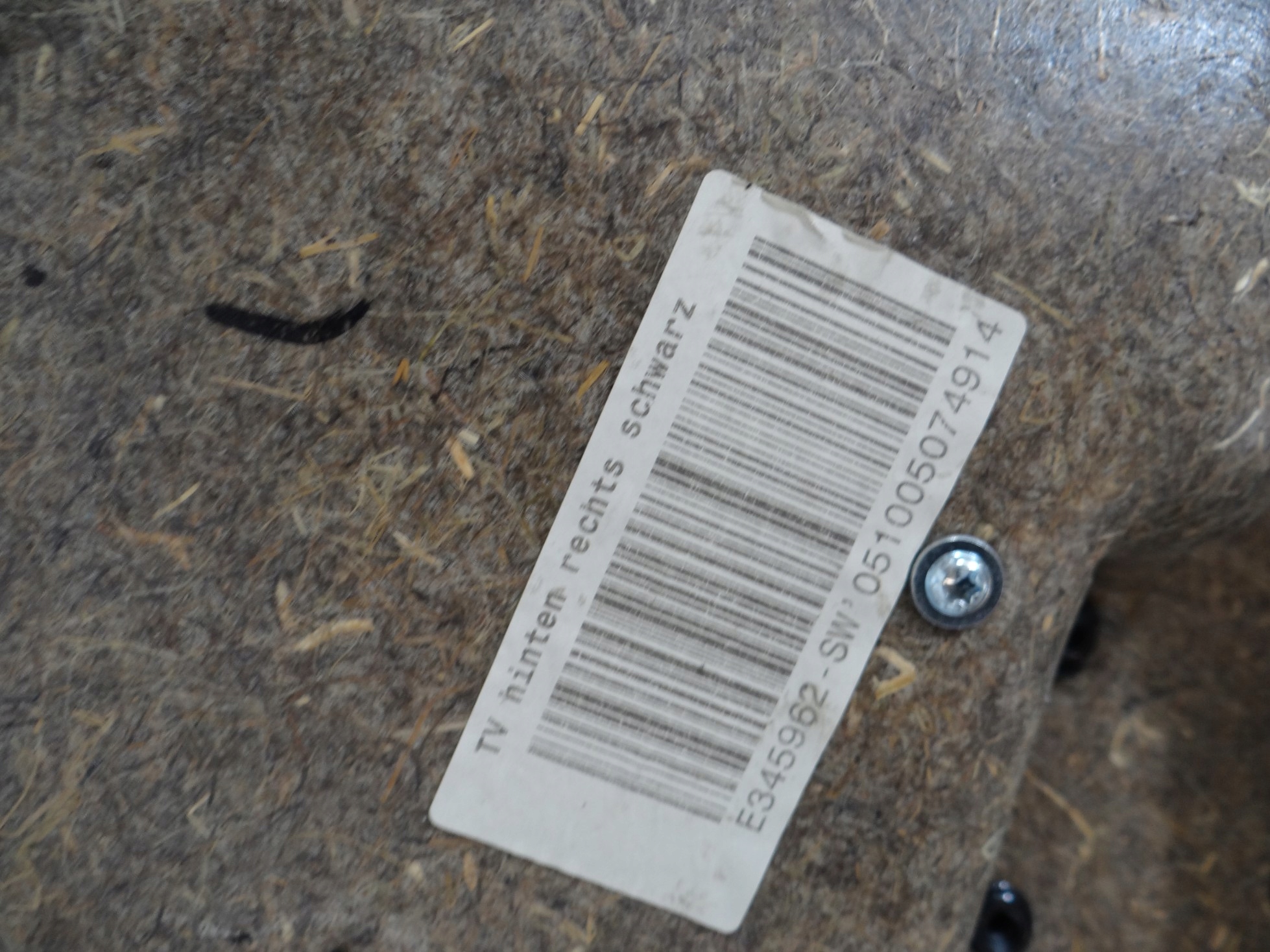side upholstery door right rear part rear BMW 5 E60