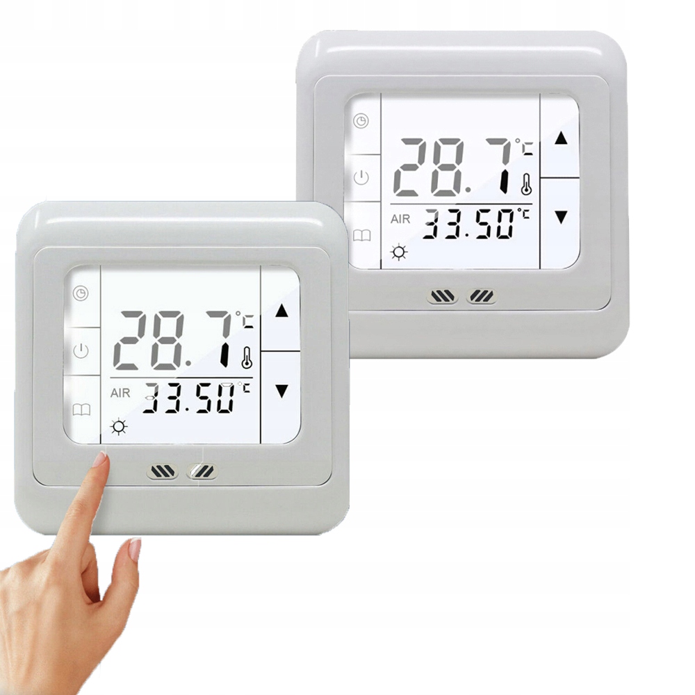 2x Programový Digitální Termostat S Dotykovým Displejem