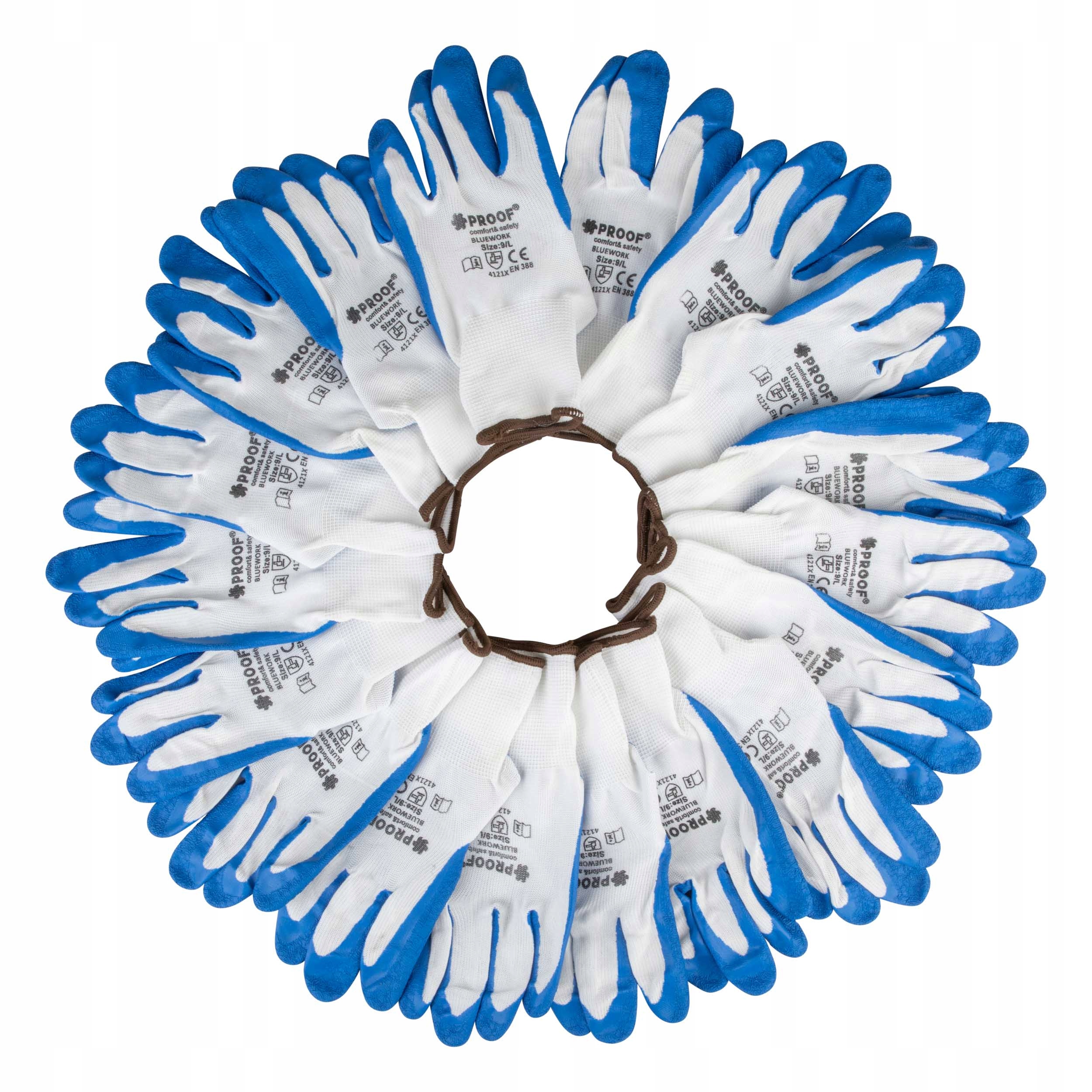 RĘKAWICE OCHRONNE ROBOCZE BHP BUDOWLANE ROZ. 9 Rozmiar 9