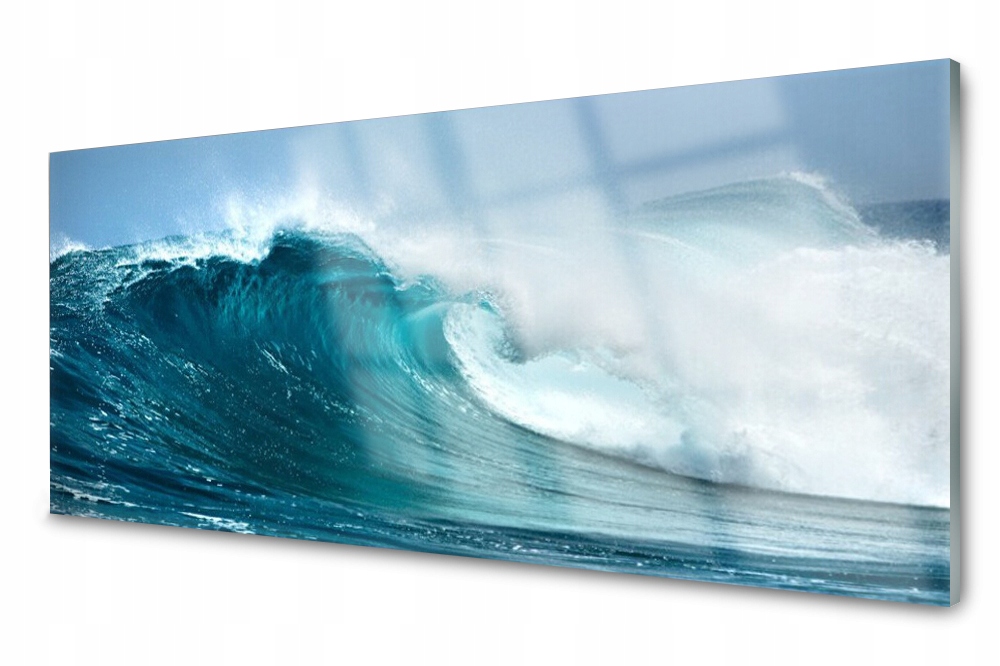 

Panel szklany do kuchni Fale Płytka Morze 125x50
