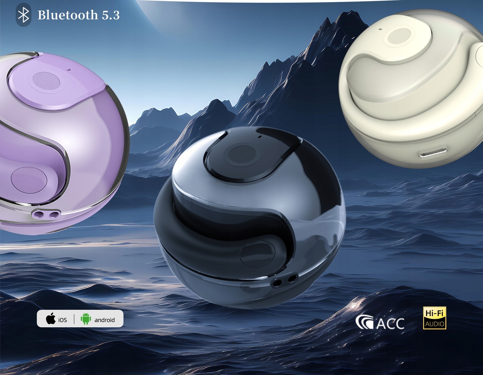 SŁUCHAWKI BEZPRZEWODOWE ZAUSZNE BLUETOOTH 5.3 JM13 2024 SPORTOWE Głębokość produktu 4 cm