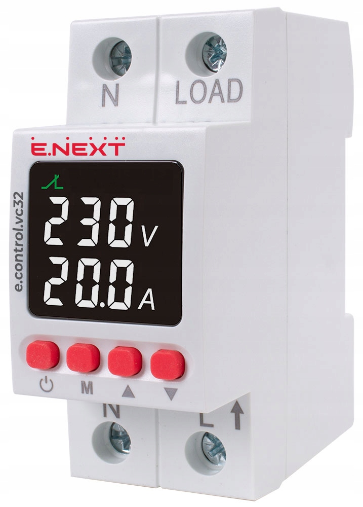 Relé pro kontrolu napětí a prjednofázového proudu s indikací 32A