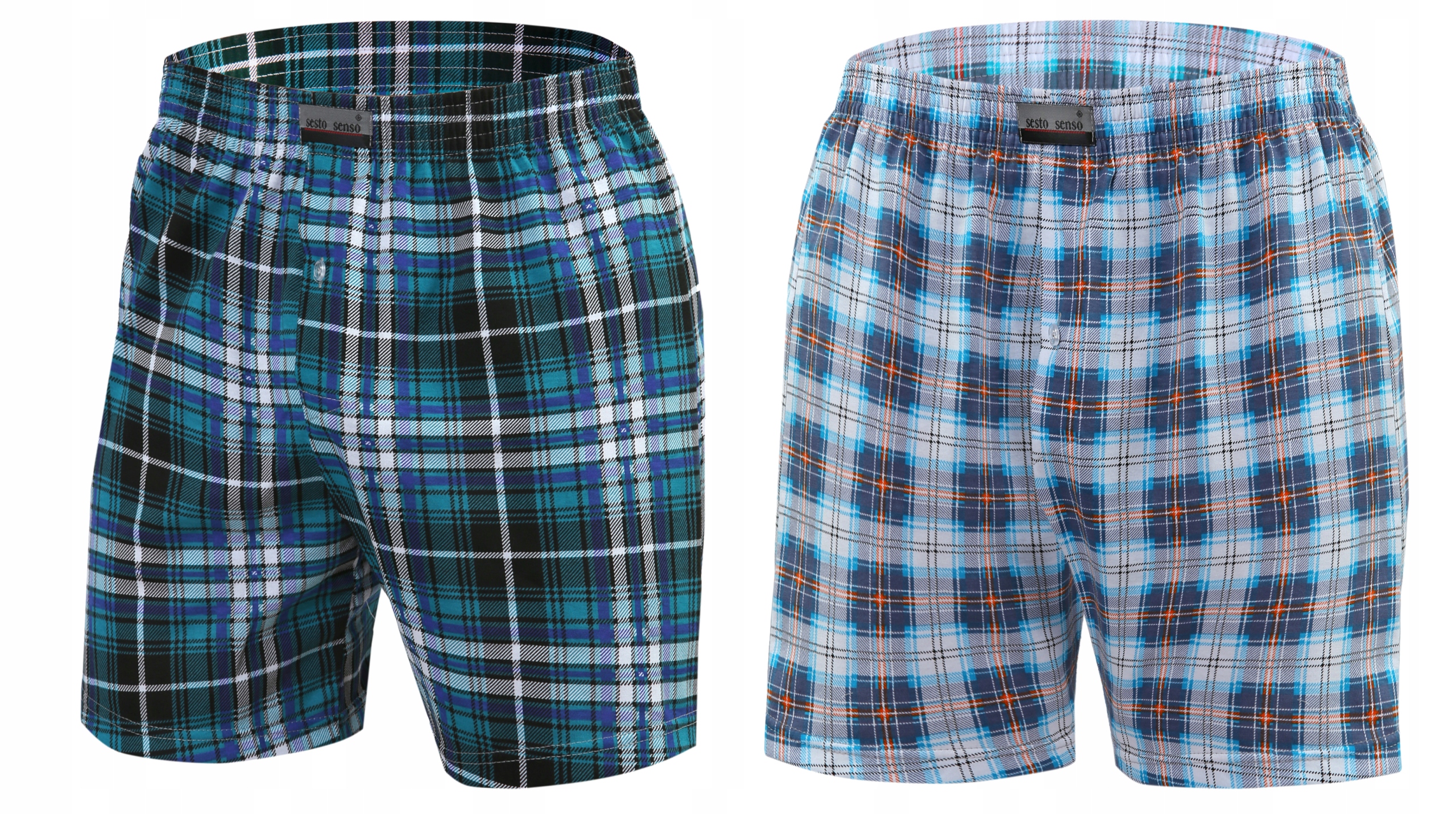 Sesto Senso Krótkie Spodnie piżamowe męskie bawełniane 2 sztuki roz. 3XL