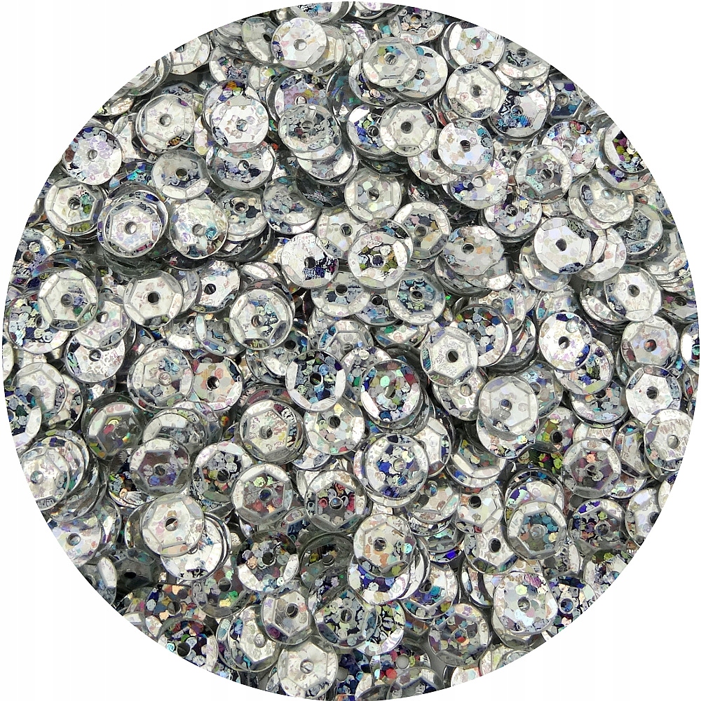 Cekiny kółka 6mm 500g H-SREBRNY50112-35000szt 0465