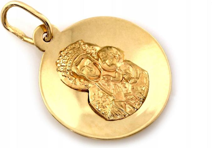 Zlatý medailonek 585 s Pannou Marií Čenstochovskou na svaté přijímání, dárek