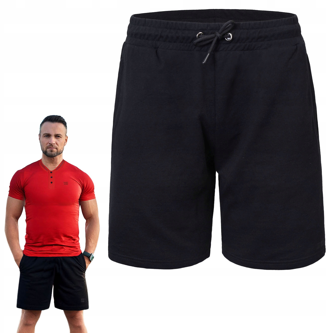 Krátké Kraťasy Pánské teplákové kraťasy Rabbit Černé XL Pako Jeans