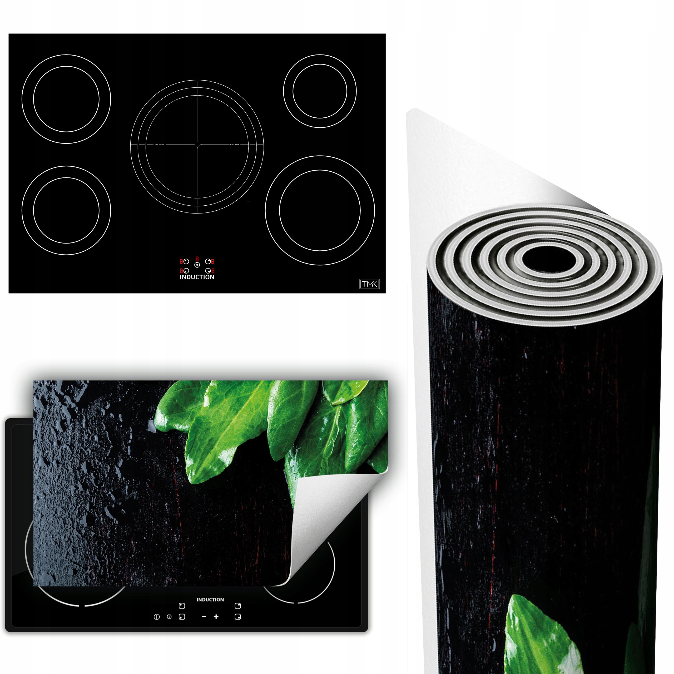 Vinylová Podložka Na Ochranu Kuchyňské Desky 90x52 černá kuchyně