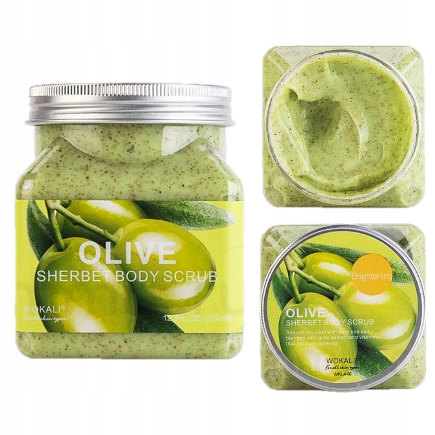 PEELING SCRUB DO CIAŁA WOKALI #OLIVE 350ML PIELĘGNACJA CIAŁA ZŁUSZCZAJĄCY
