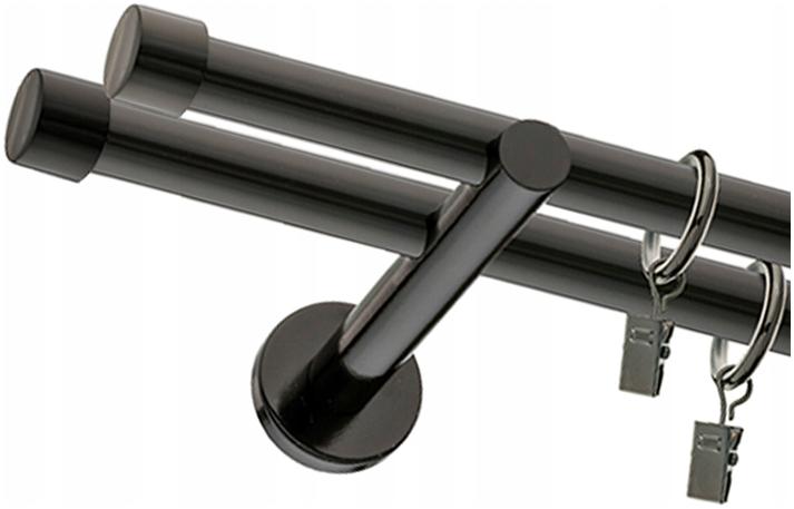 

Karnisz Podwójny Prosty 19mm 120cm Biały Czarny