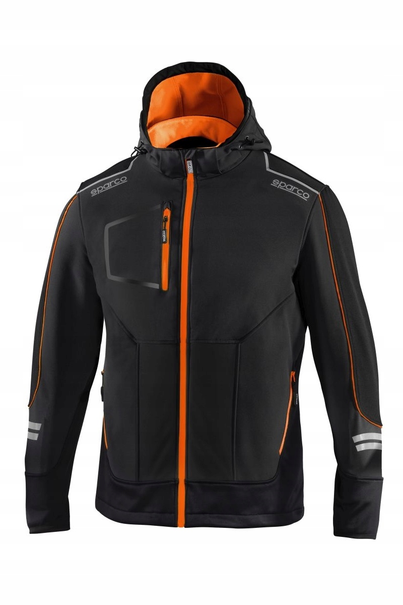 Softshellová bunda Sparco Tech Teamwork čierno-oranžová veľ L