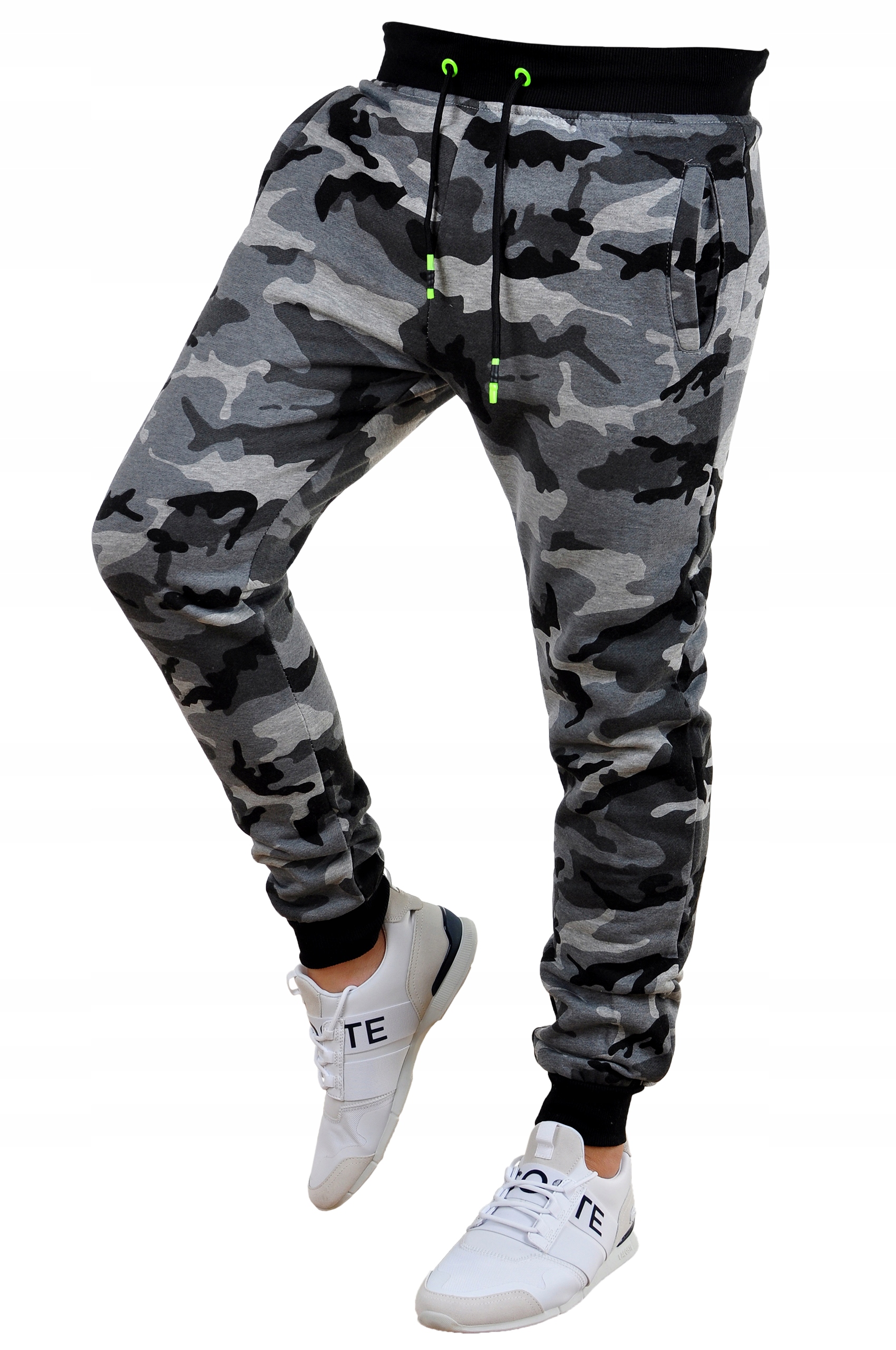 KZ15 r. 4XL MĘSKIE SPODNIE DRESOWE JOGGERY GŁADKIE Długość nogawki długa