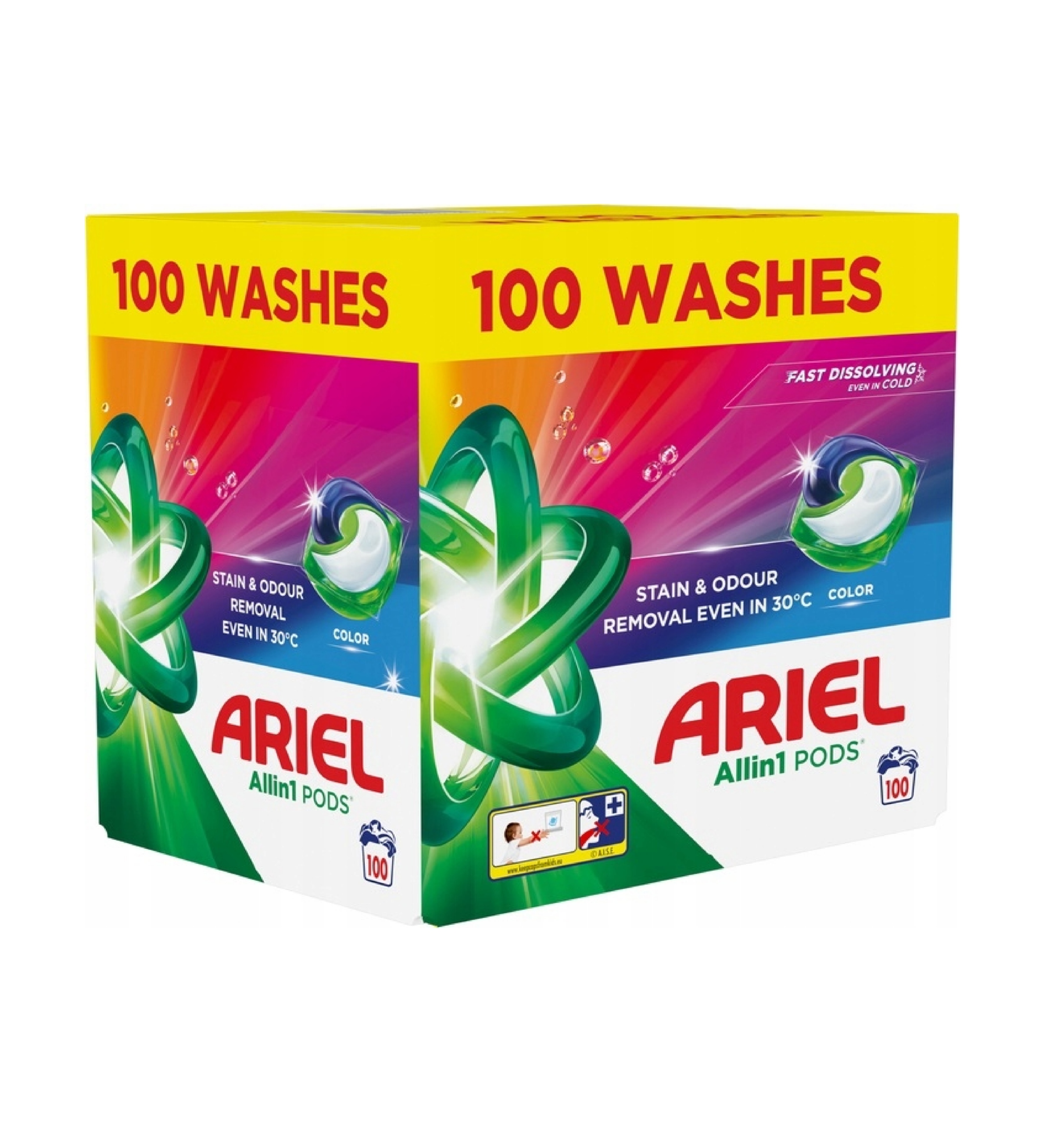 Levně Ariel Kapsle na praní Allin1 Color Box 100 ks