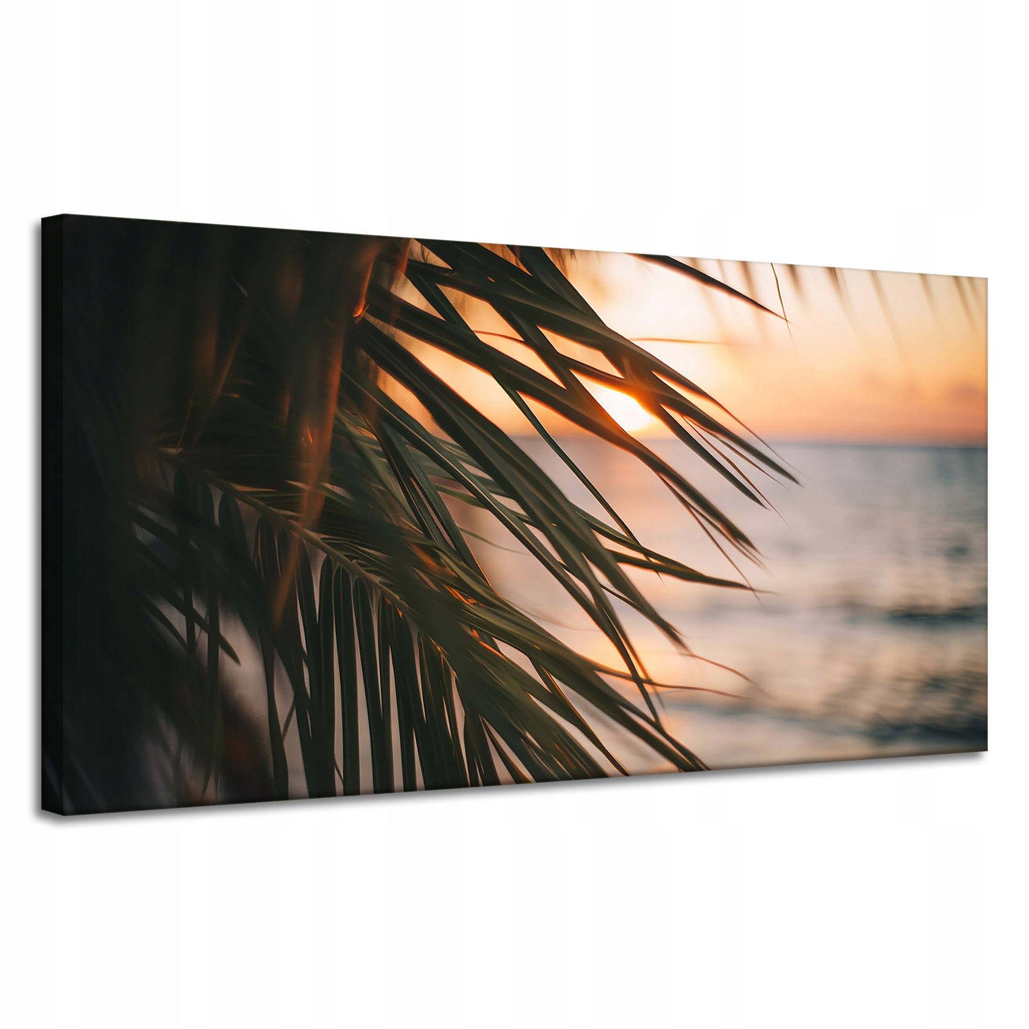 Obraz na plátně Příroda Pláž Palma Moře Západ Slunce 120x60