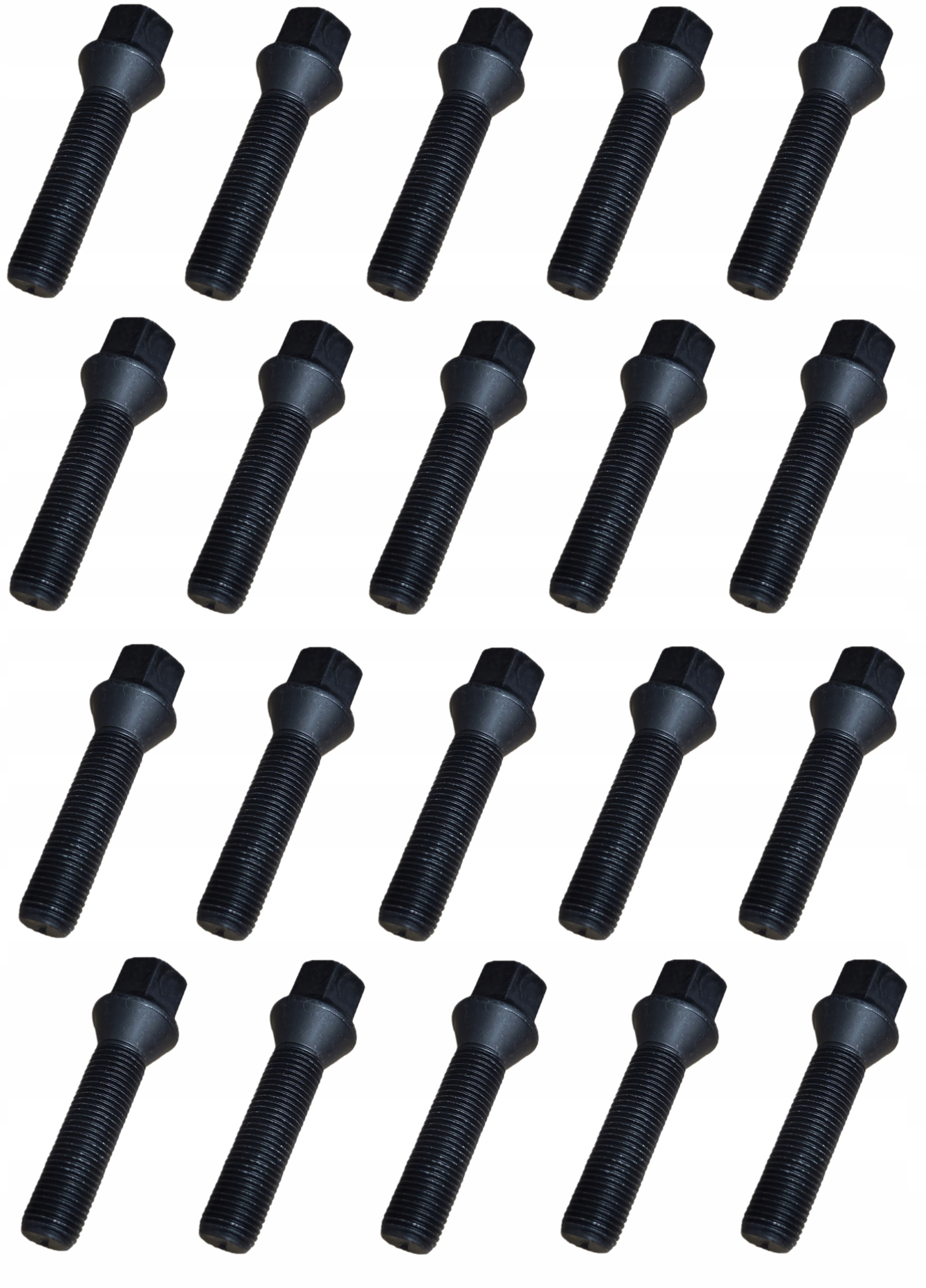 Šroub do kola 14x1,5x45 mm kužel černý Škoda Audi Seat Volkswagen 20x