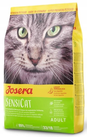 Levně Lehce stravitelné krmivo pro kočky s citlivým žaludkem – Josera SensiCat 2 kg