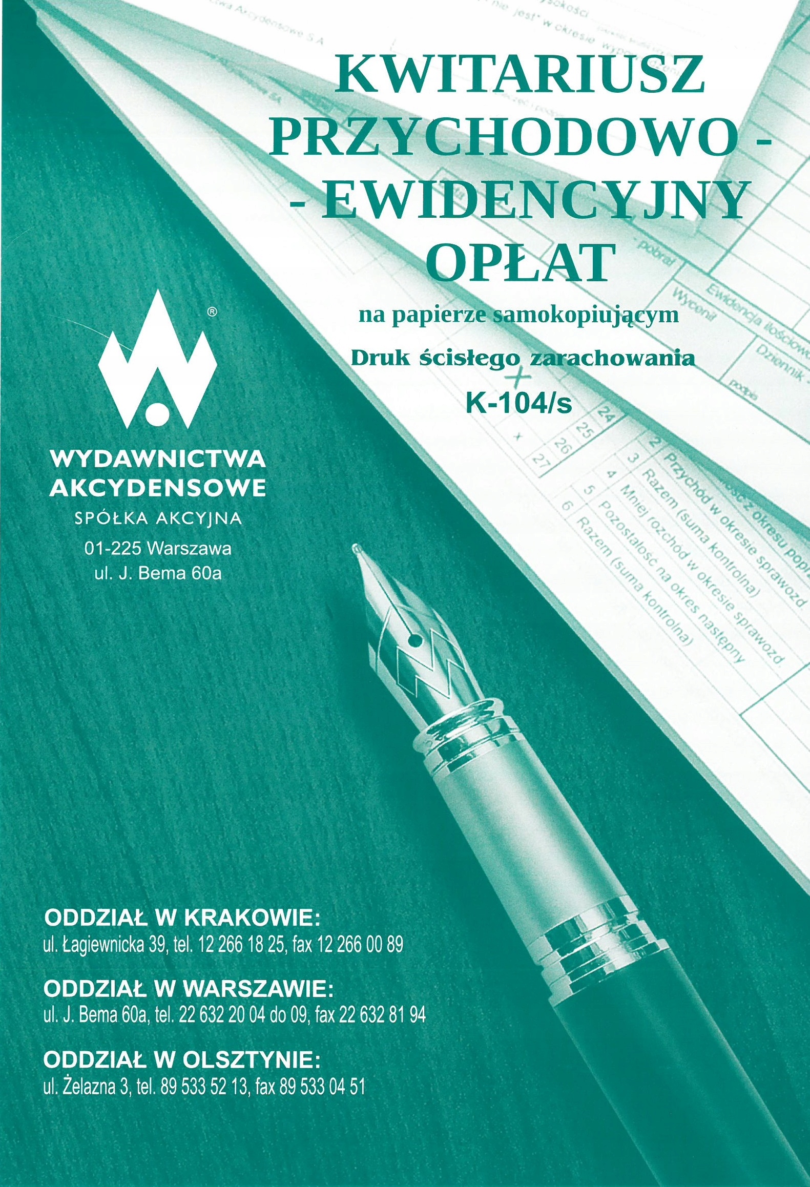 

Kwitariusz Przychodowy A4 Numerowany
