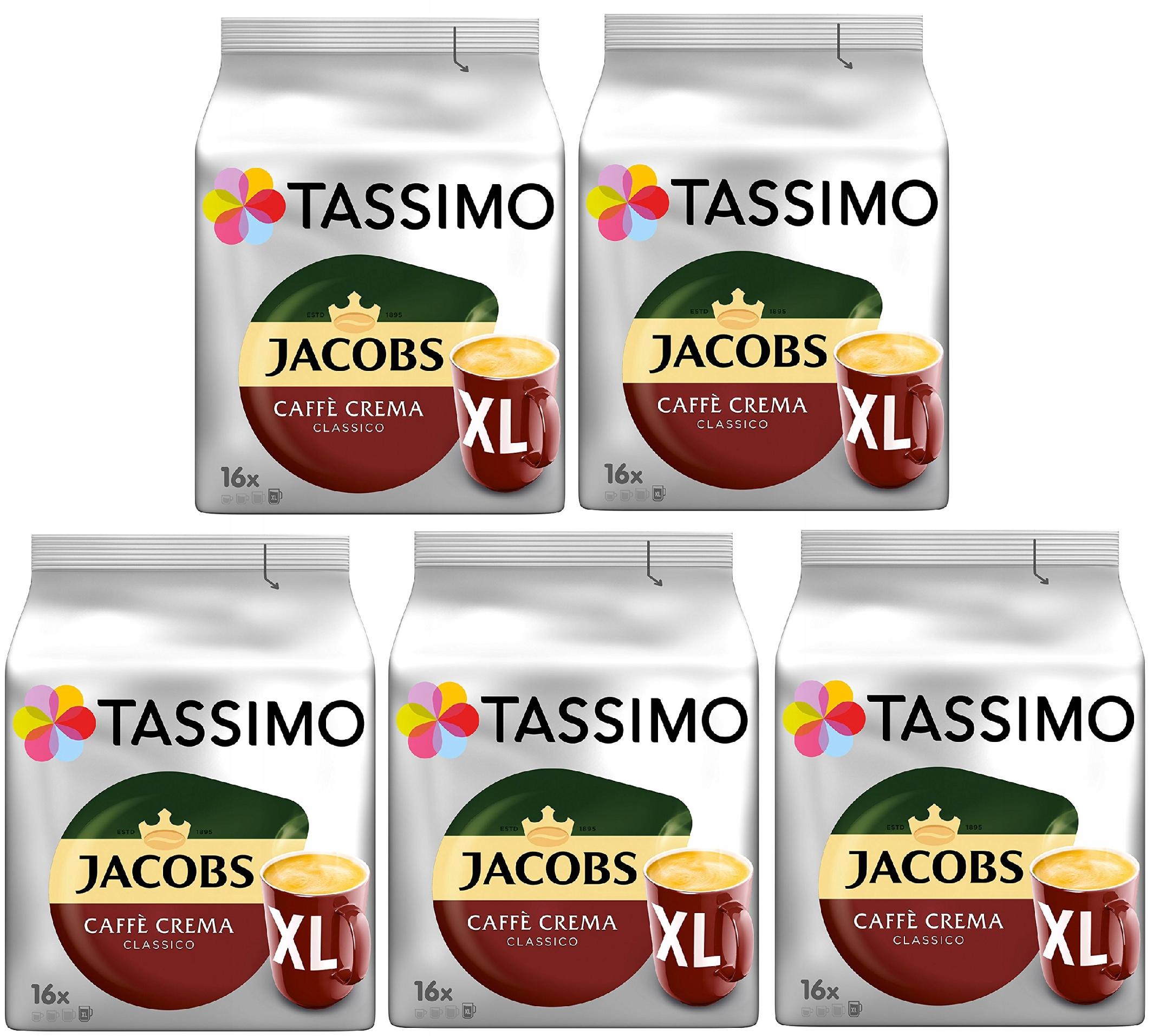 Levně Kapsle 5 x 16 Tassimo Caffe Crema Classico XL