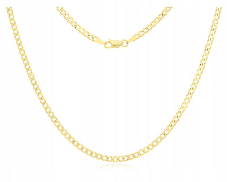 Zlatý Řetízek Pánský Pancr Plná délka 45 cm Stříbro Pozlacené ryzost 925