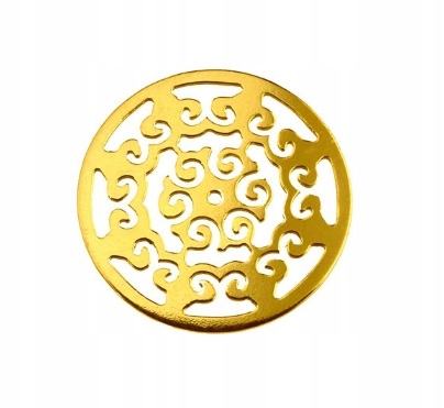 

Złoty Wisiorek zawieszka Celebrytka Charms Ażur