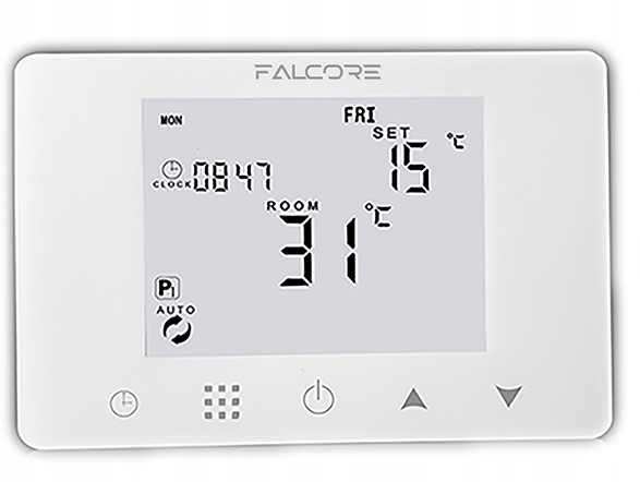 Pokojový termostat, pokojový regulátor, regulátor Falcore NT-401B-vS Bílý