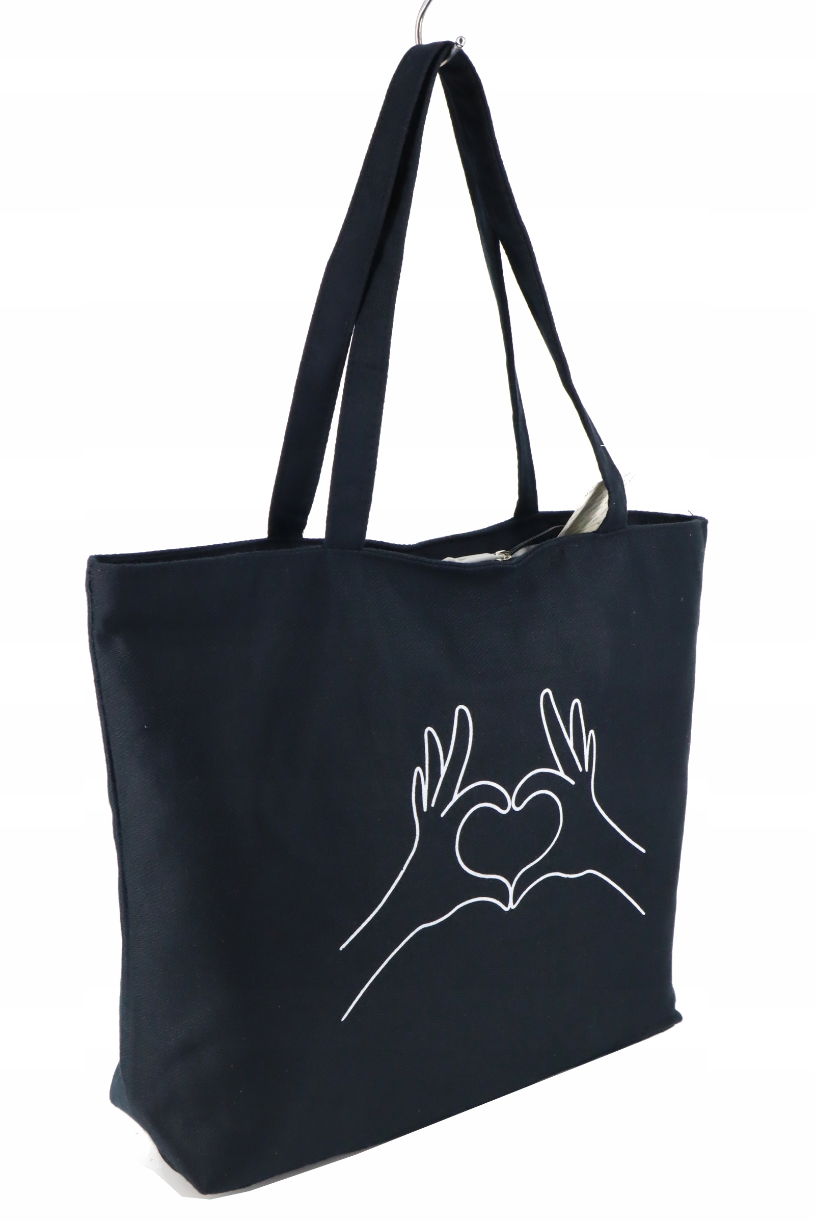 

Torba na zakupy szoperka A4 Serce Z Dłoni Czarna