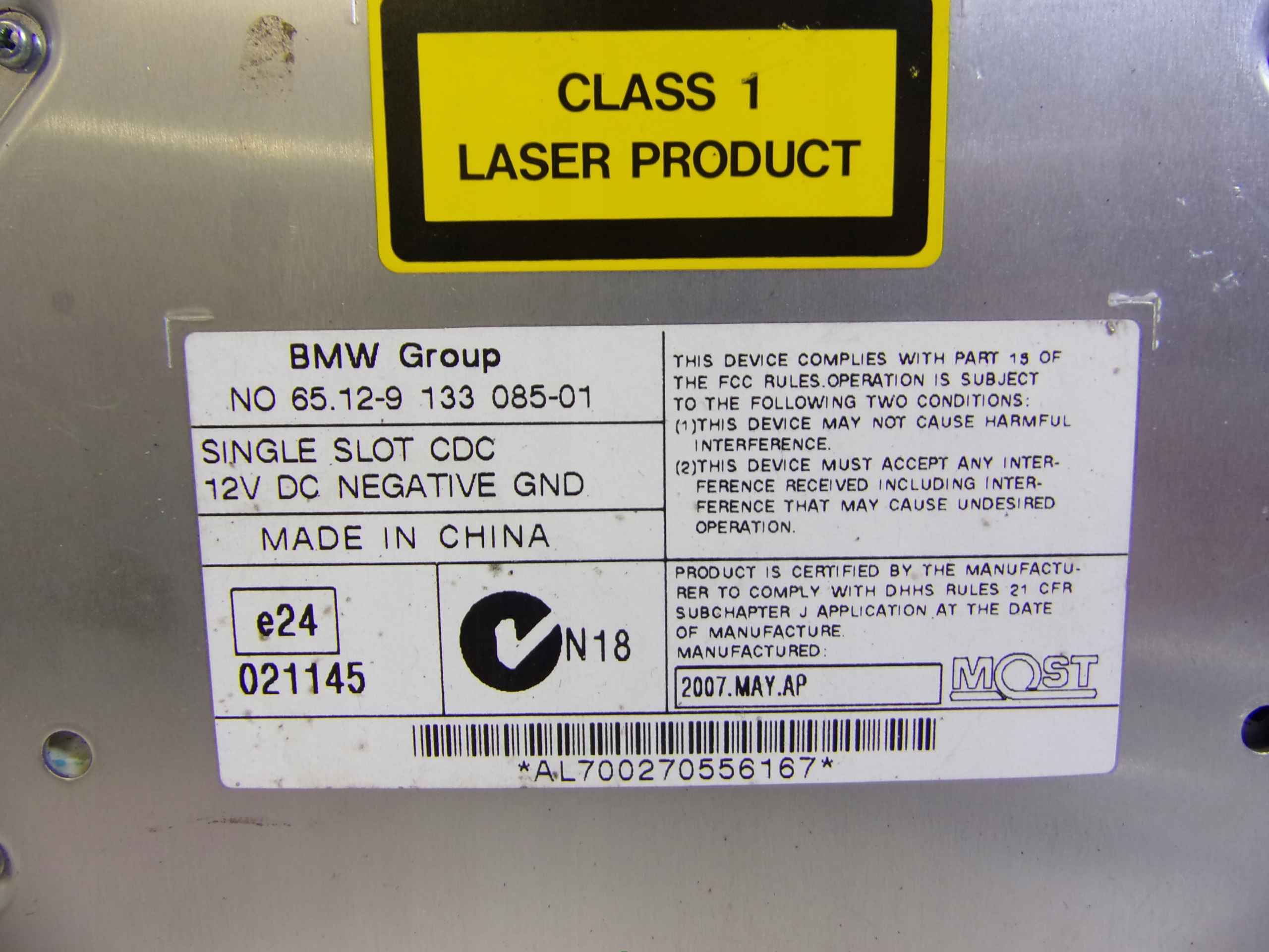 changer PLYT CD / DVD BMW X5 6512-9133085-01
