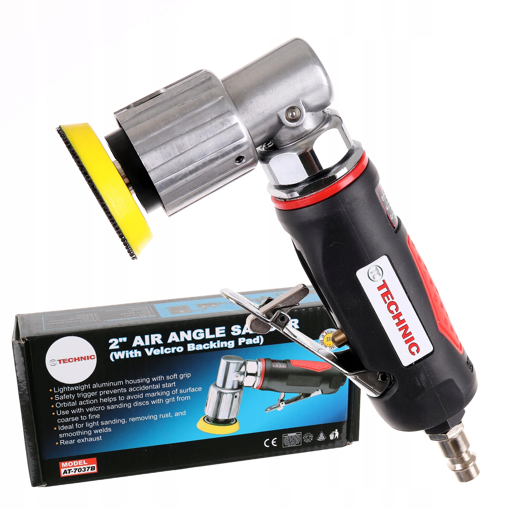 Excentrická Pneumatická Bruska 50 MM Kotouč, Gumový Kotouč